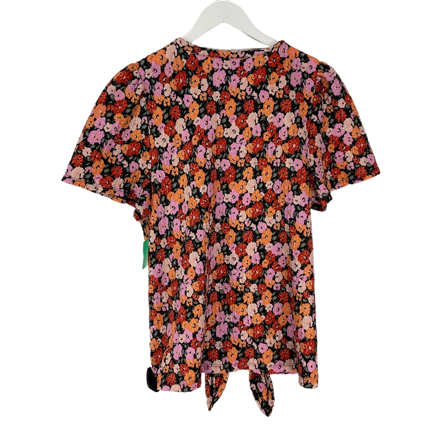 Floral Print Top Short Sleeve Loft, Size L