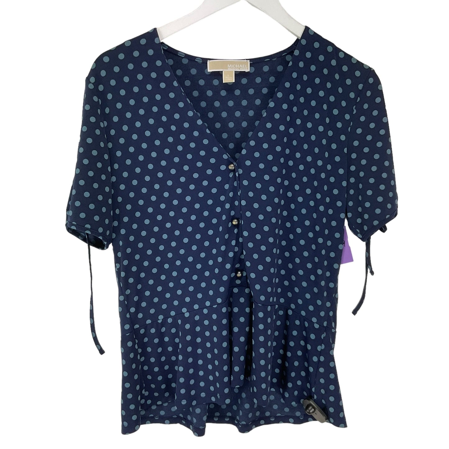 Blue Top Short Sleeve Michael Kors, Size L