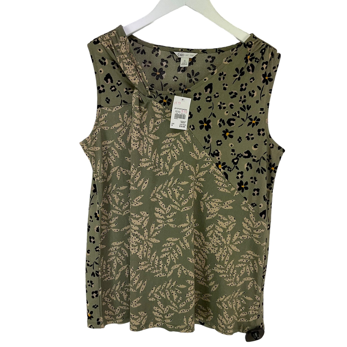 Green Top Sleeveless Cato, Size S