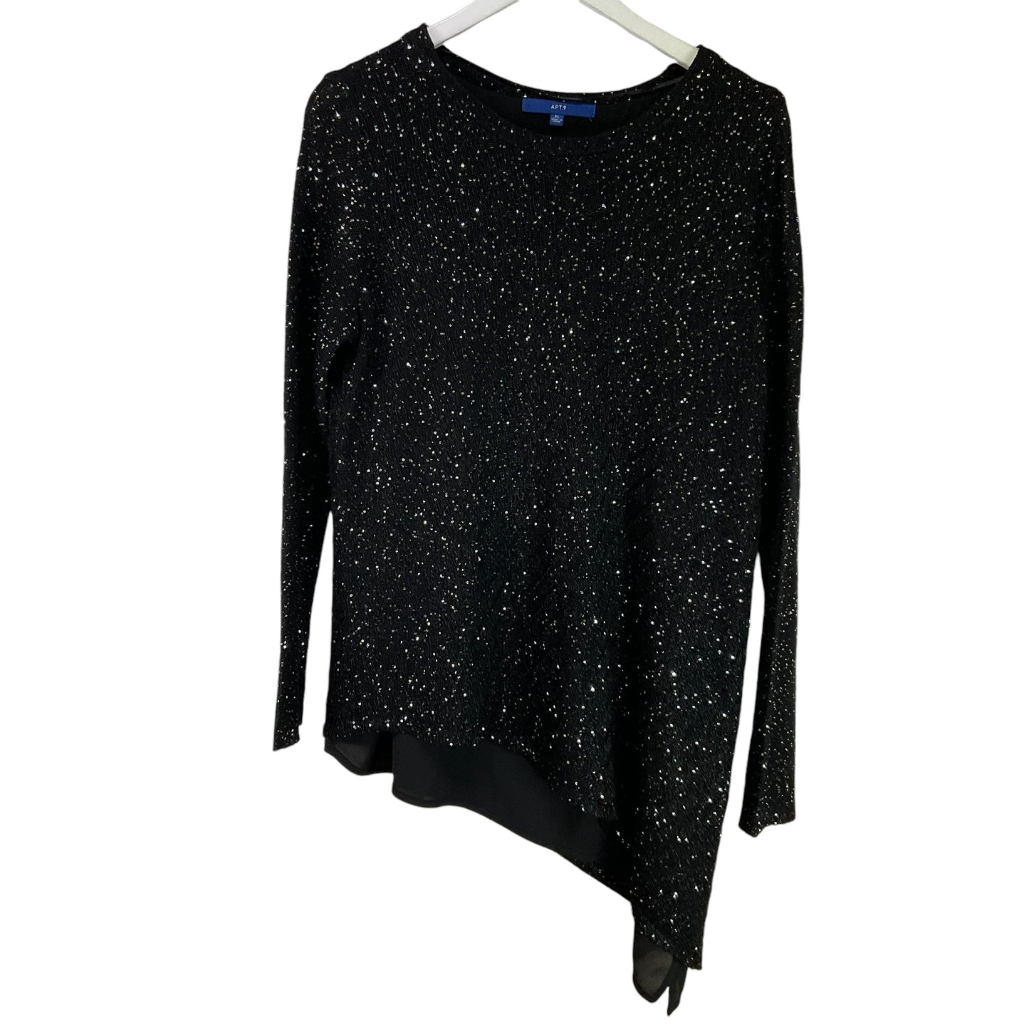 Top Long Sleeve By Apt 9 In Black, Size: Xl