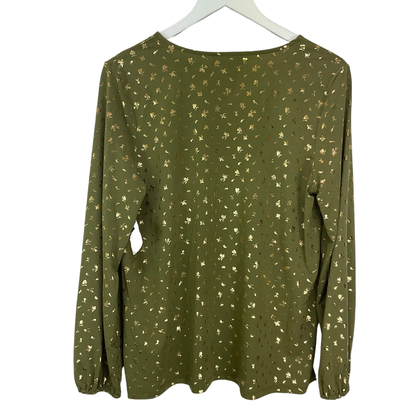 Top Long Sleeve By Michael Kors In Green, Size: L