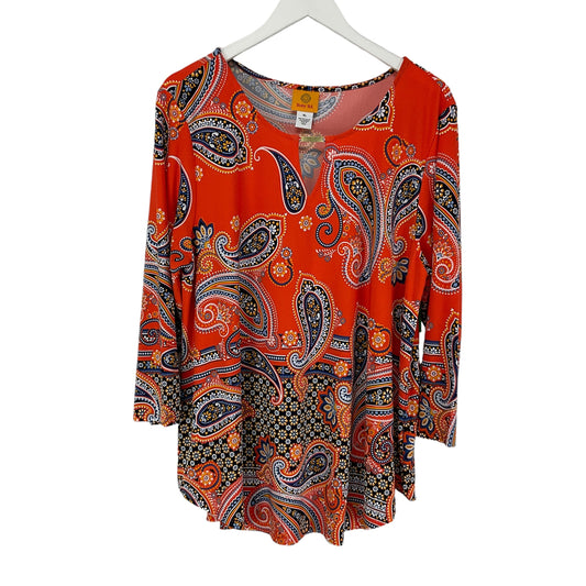 Top 2pc 3/4 Sleeve By Ruby Rd In Orange, Size: Xl