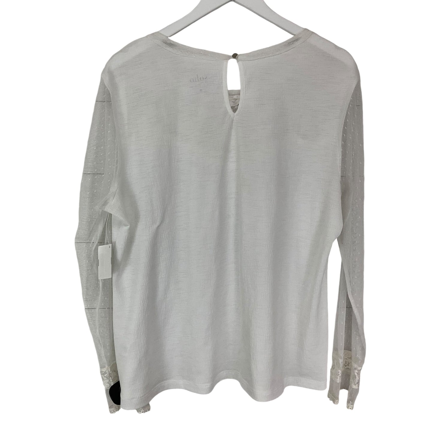 Top Long Sleeve Basic By New York And Co In White, Size: Xl