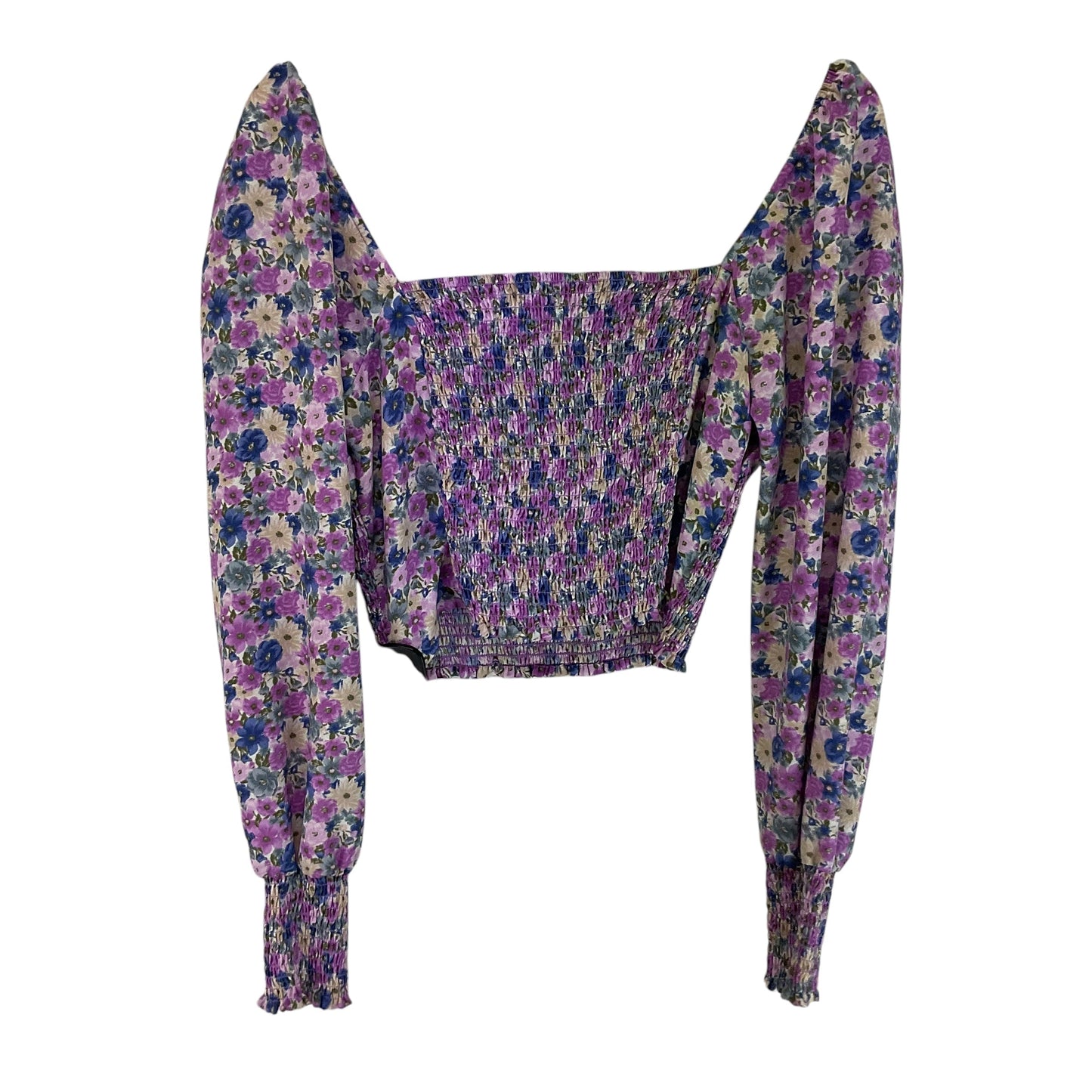 Top Long Sleeve By Forever 21 In Purple, Size: L