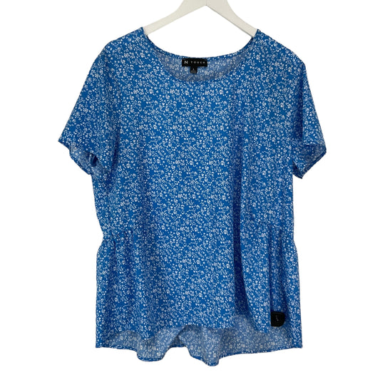 Blue Top Short Sleeve Basic N Touch, Size L