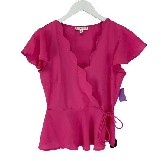 Pink Top Short Sleeve Mine, Size M