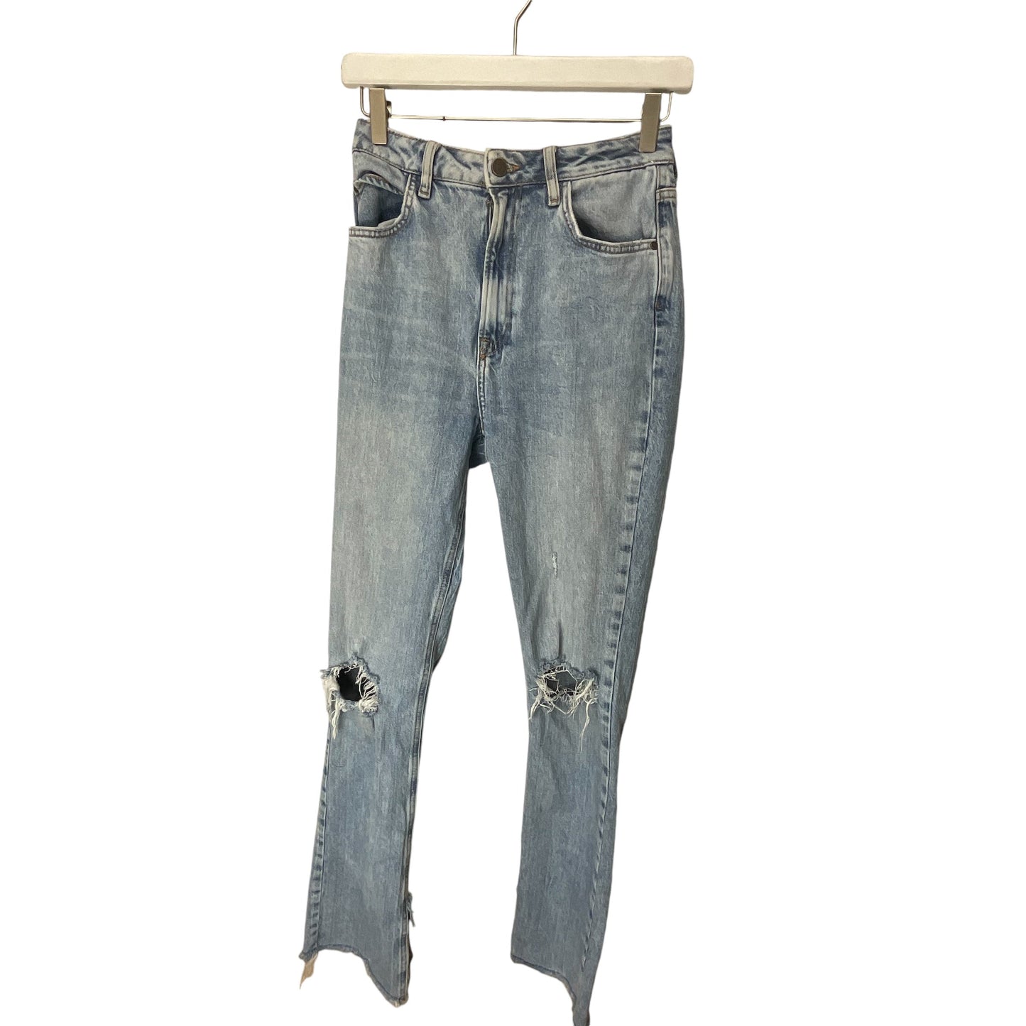 Jeans Straight By Zara In Blue Denim, Size: 6