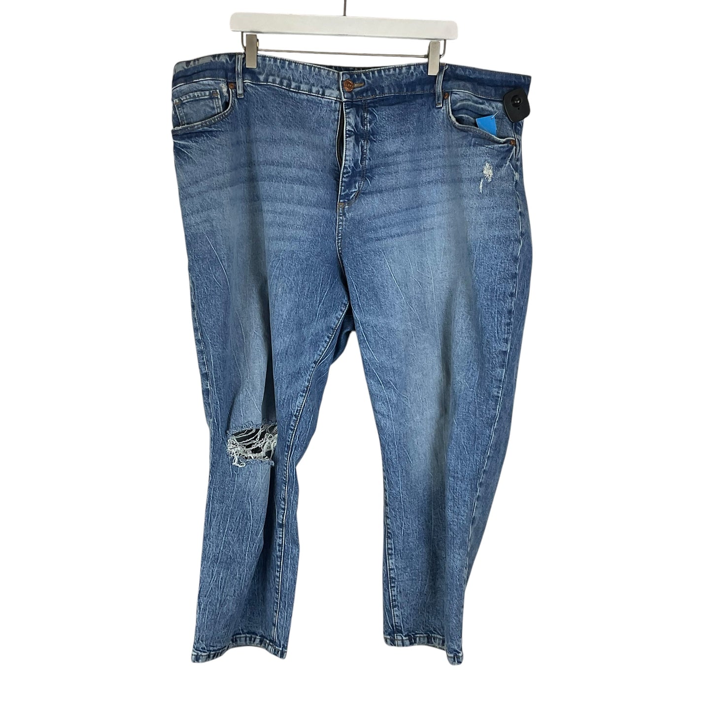 Jeans Straight By Loft In Blue Denim, Size: 22