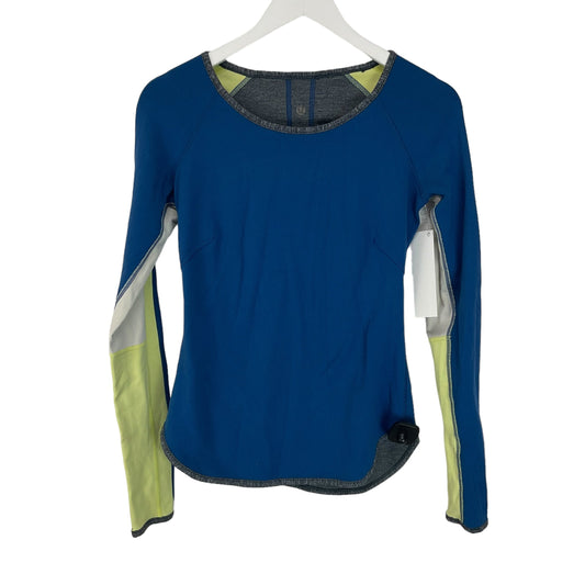 Blue Athletic Top Long Sleeve Collar Lululemon, Size S