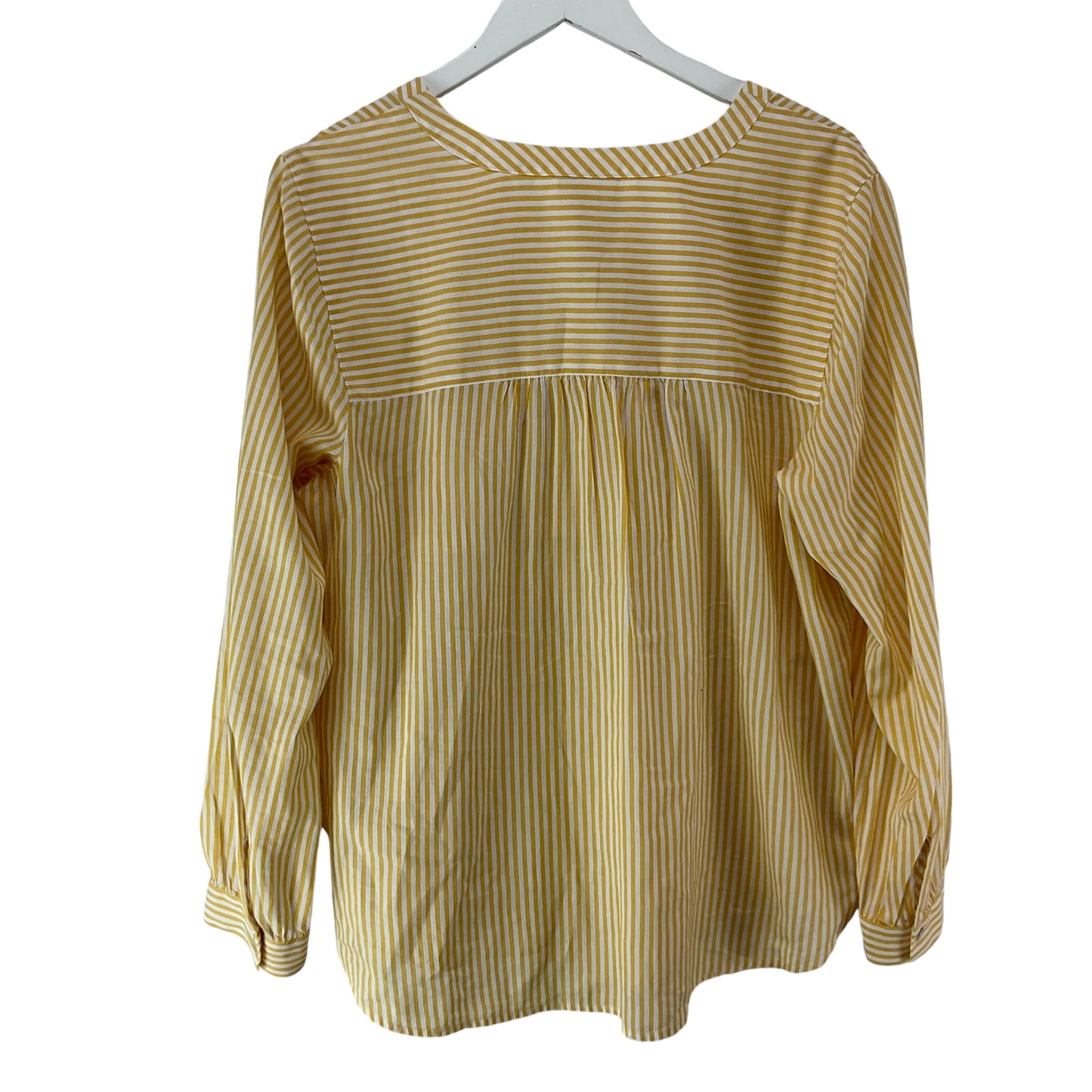 Blouse Long Sleeve By J. Jill In Yellow, Size: L