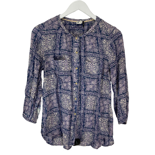 Top Long Sleeve By Anthropologie In Purple, Size: S