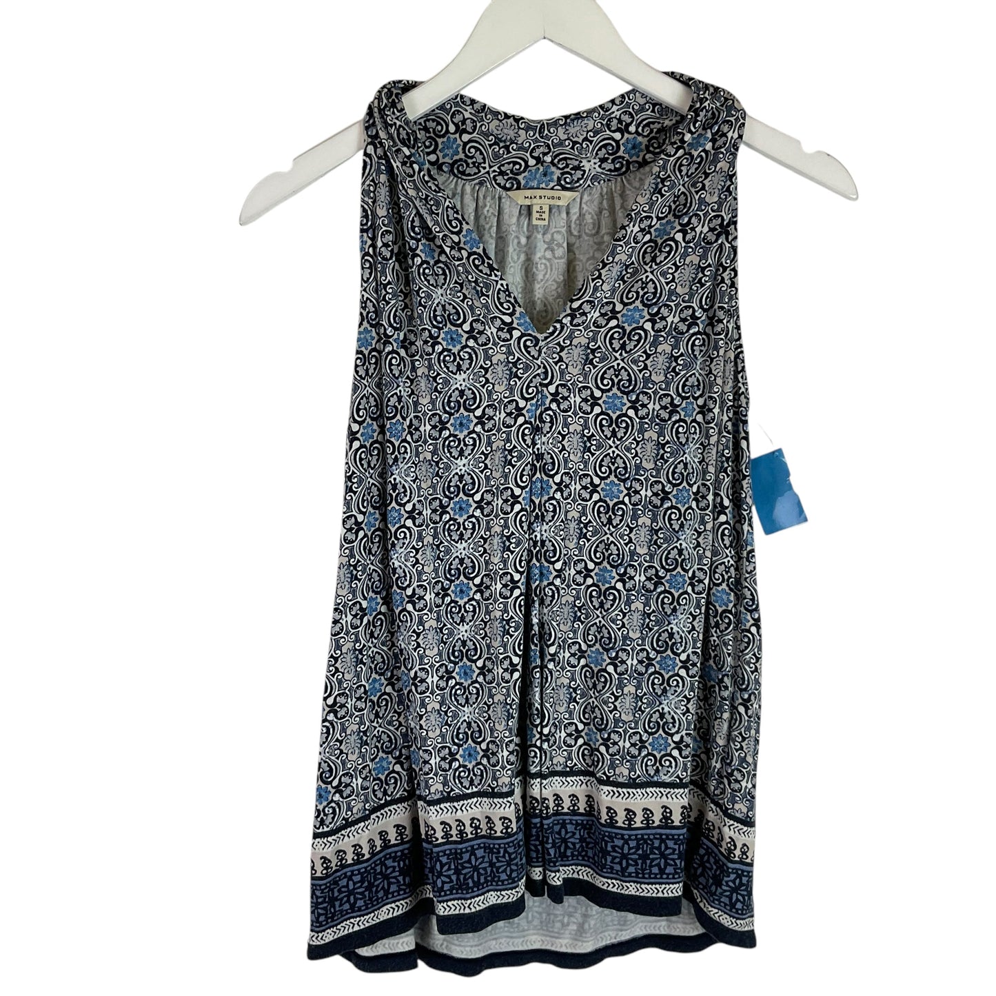 Top Sleeveless By Max Studio In Blue, Size: S