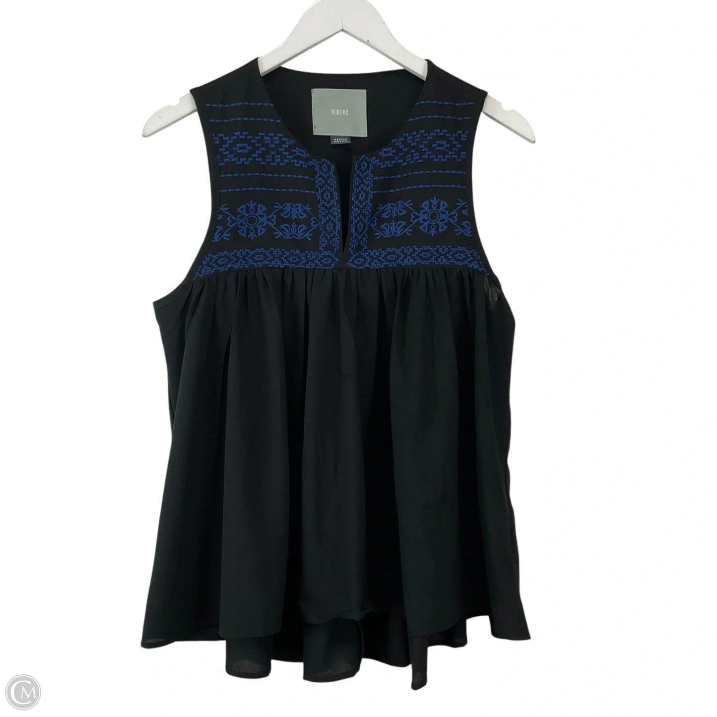 Top Sleeveless By Maeve In Black, Size: M