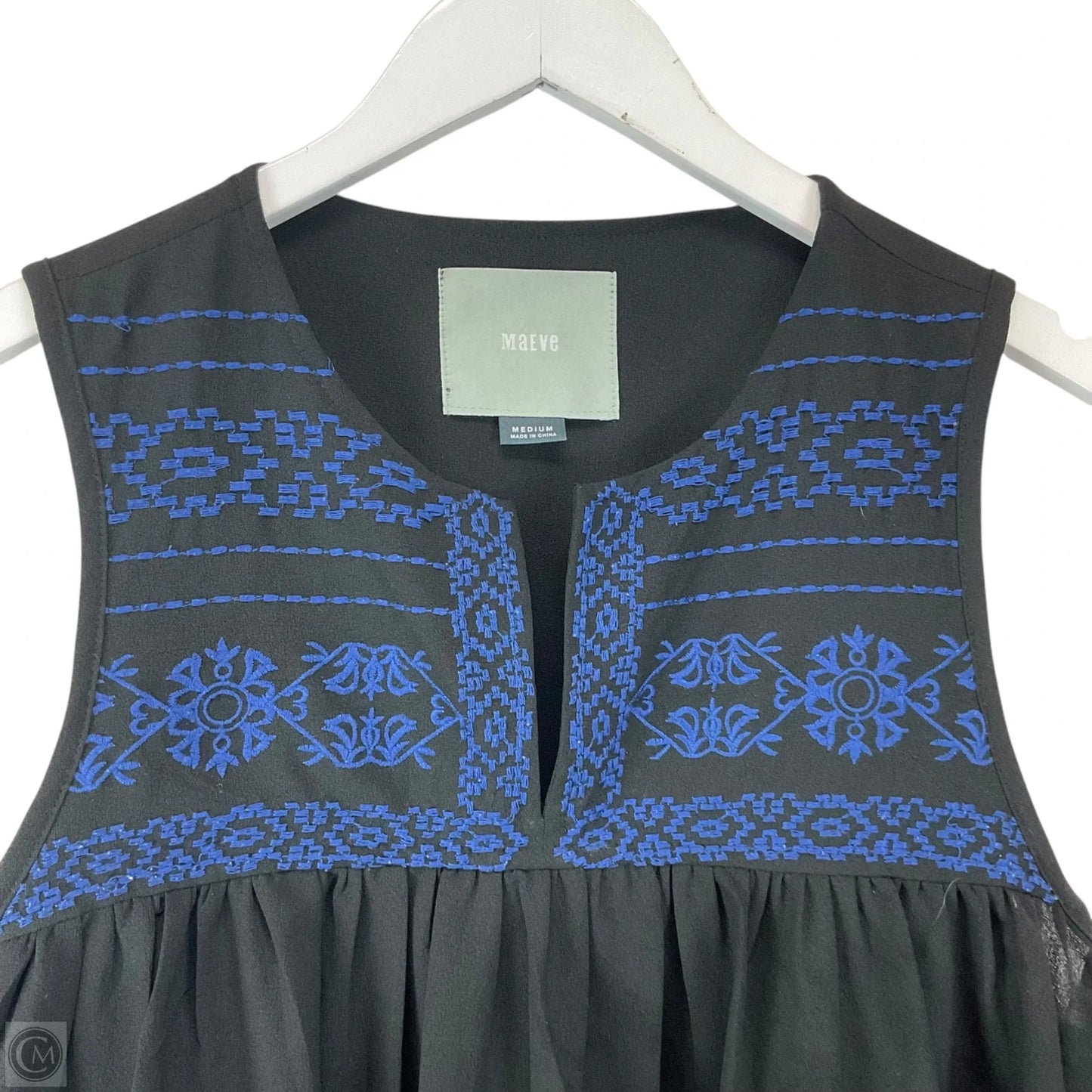 Top Sleeveless By Maeve In Black, Size: M