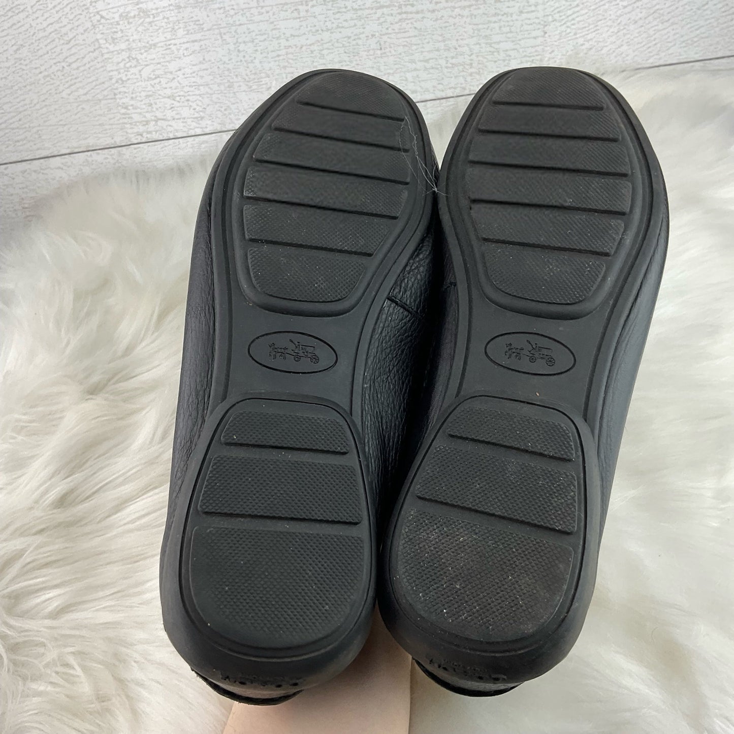 Black Shoes Flats Coach, Size 8.5