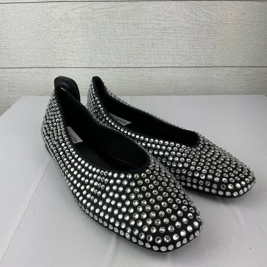 Black & Silver Shoes Flats Steve Madden, Size 10