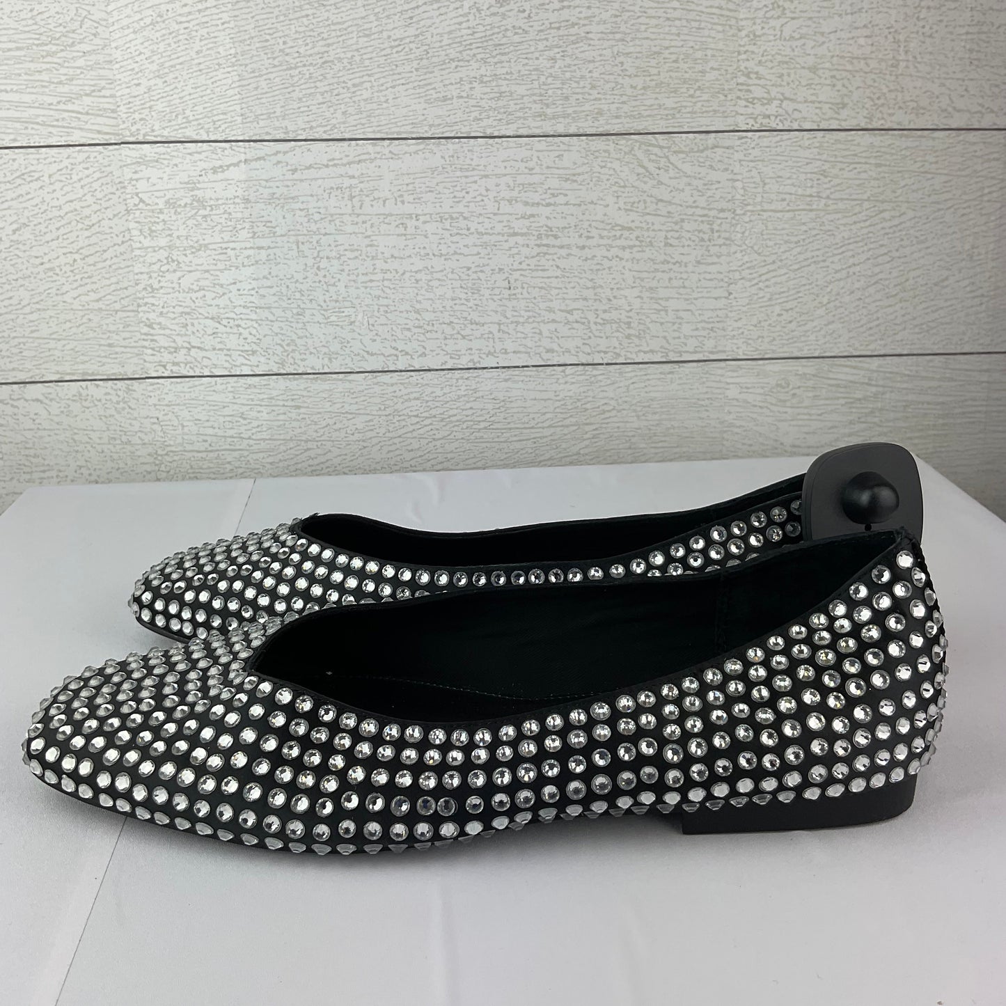 Black & Silver Shoes Flats Steve Madden, Size 10
