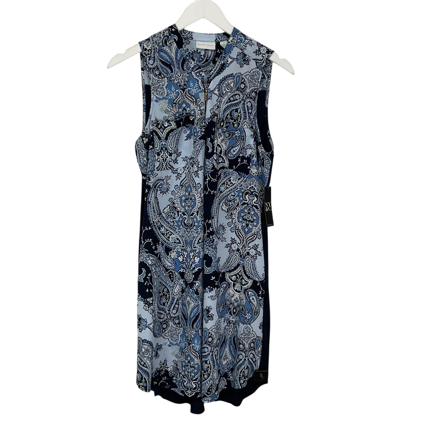 Dress Casual Midi By New York And Co In Blue, Size: M