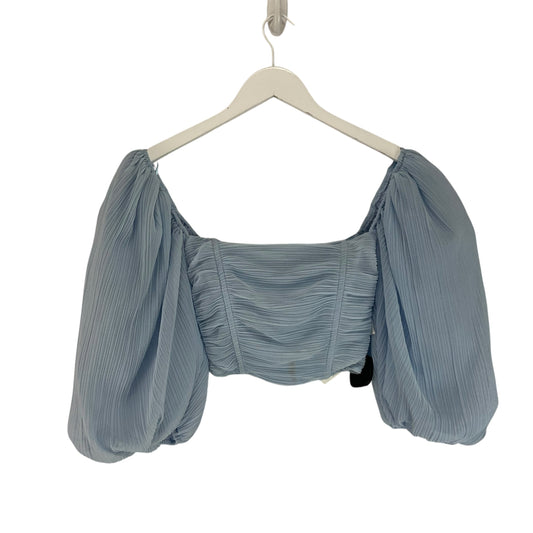 Top Long Sleeve By Zara In Blue, Size: S