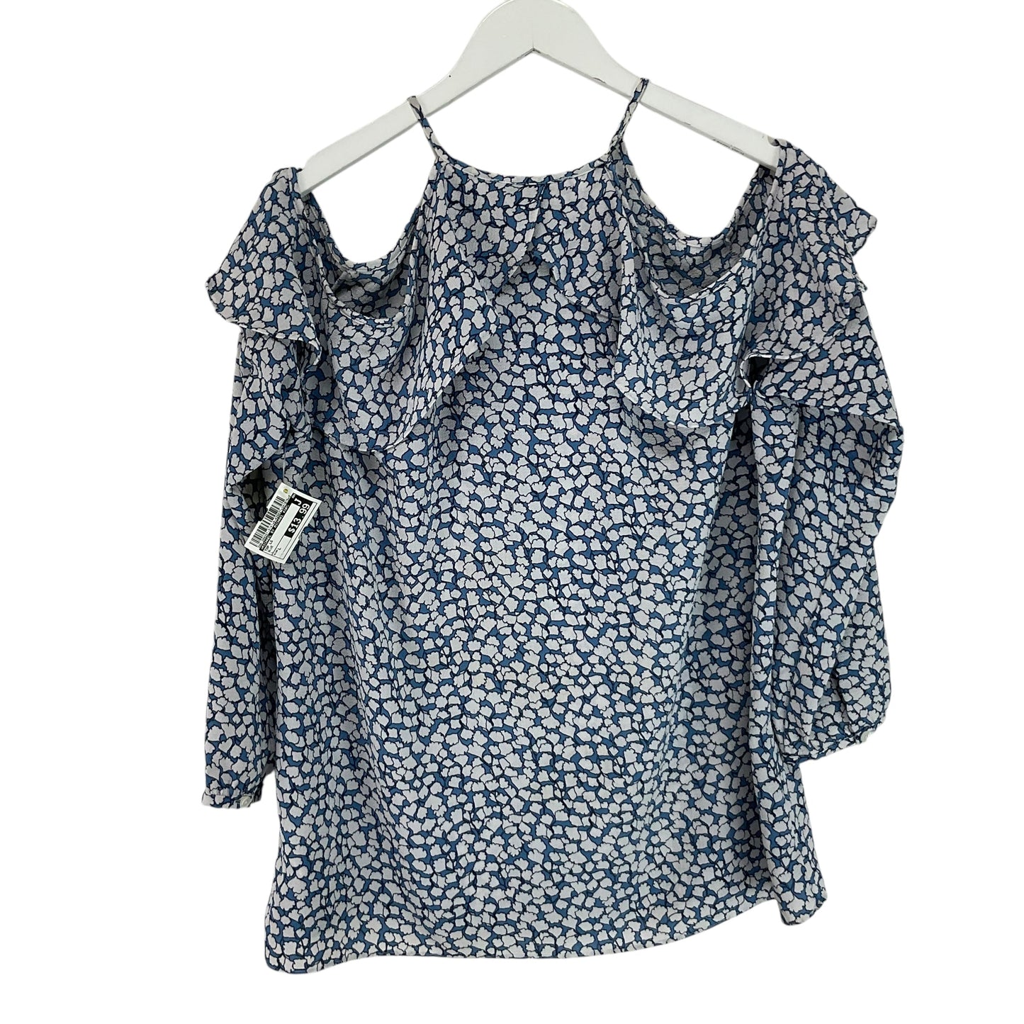 Top Long Sleeve By Michael By Michael Kors In Blue, Size: L