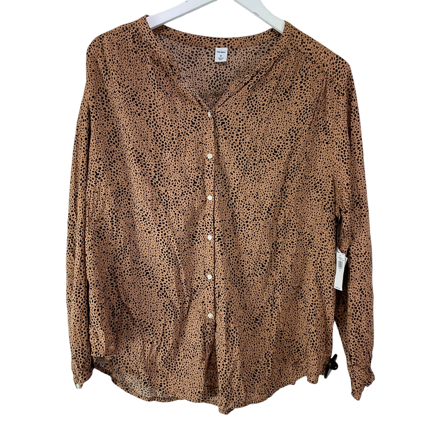 Top Long Sleeve By Old Navy In Brown, Size: M