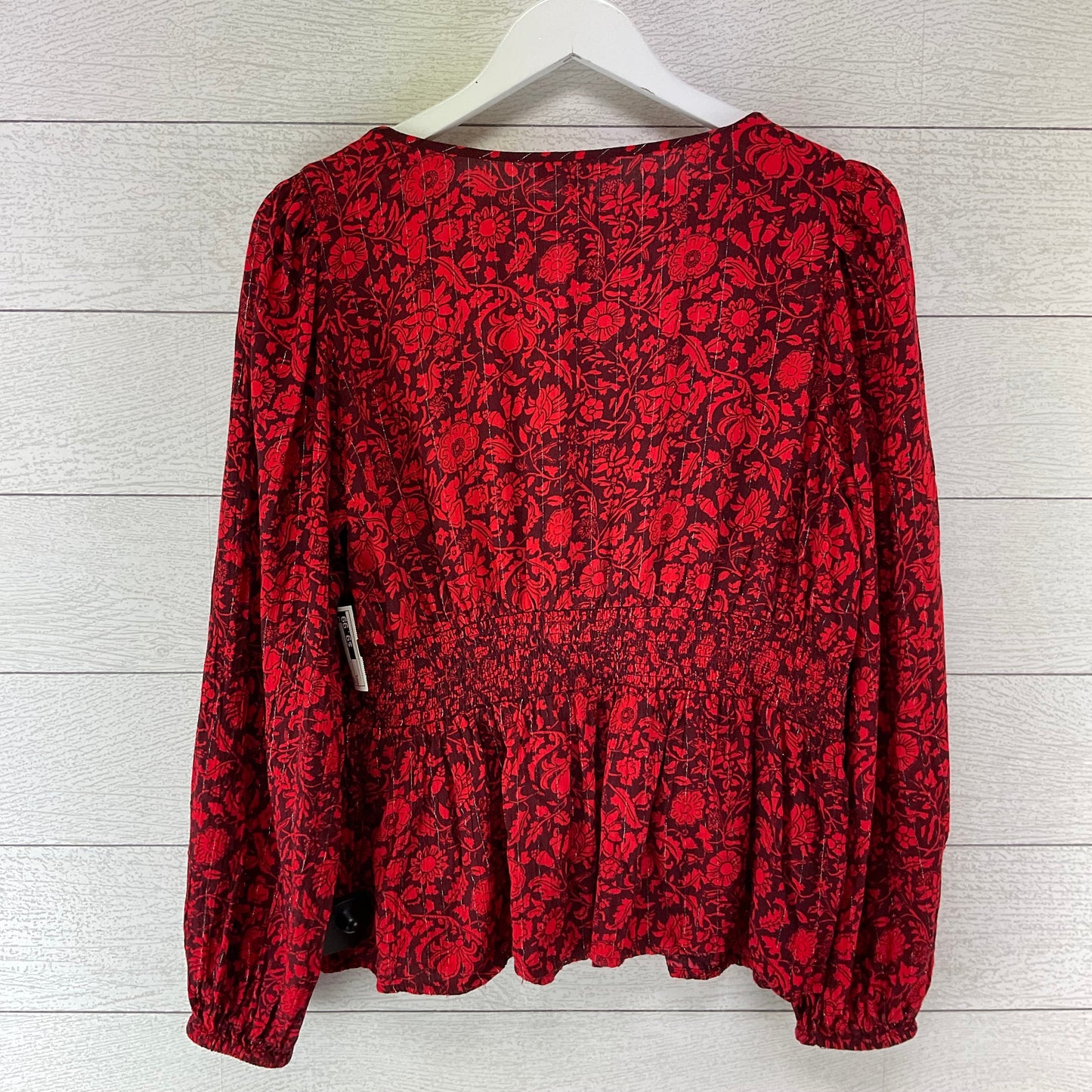 Top Long Sleeve By Knox Rose In Red, Size: L