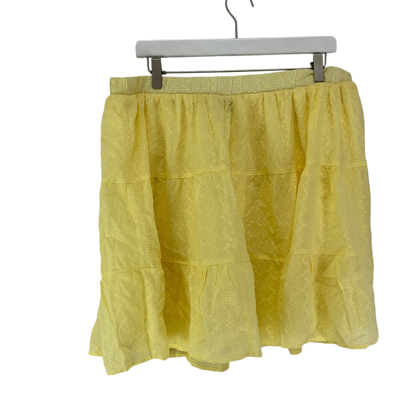 Skirt Mini & Short By Wild Fable In Yellow, Size: Xxl