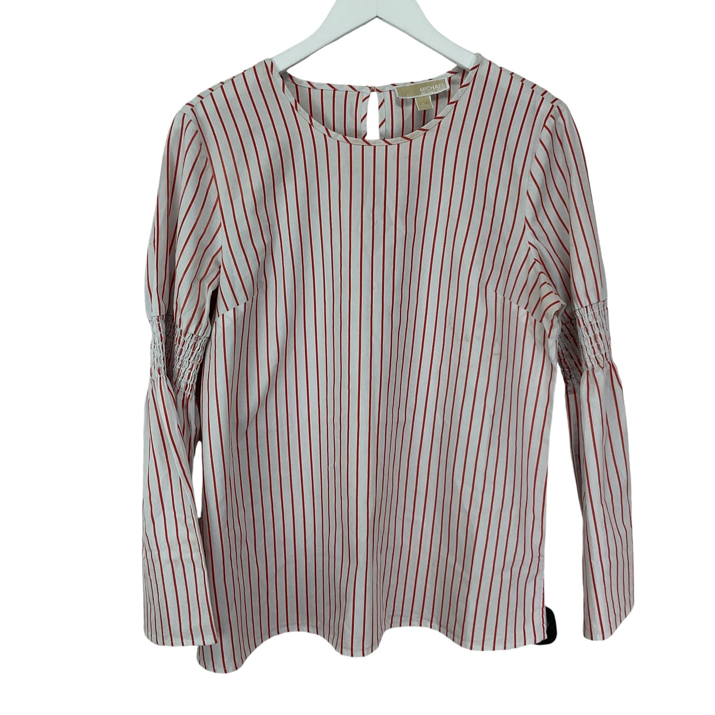 Top Long Sleeve Basic By Michael By Michael Kors In Striped Pattern, Size: L