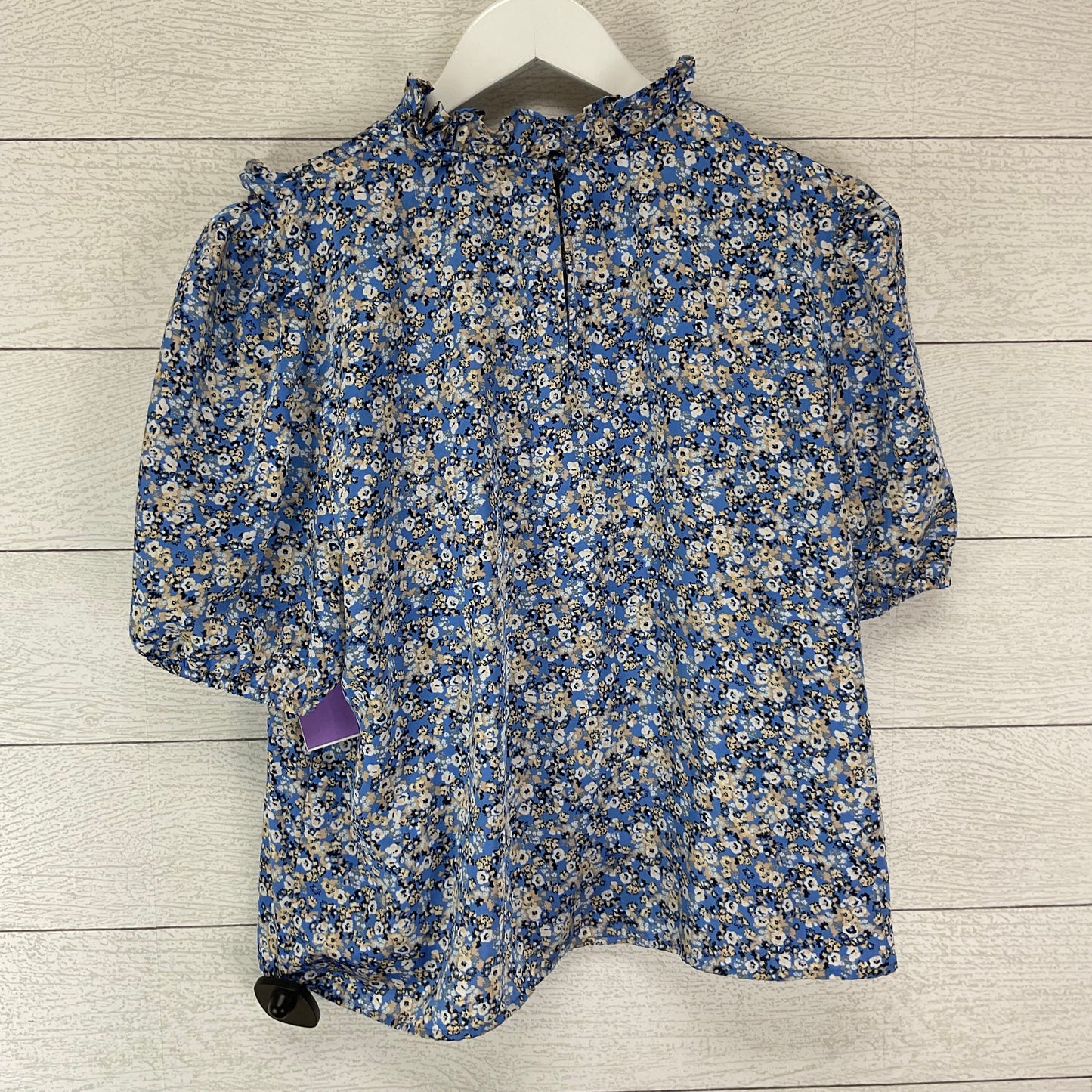 Blue Top Short Sleeve Ann Taylor, Size L