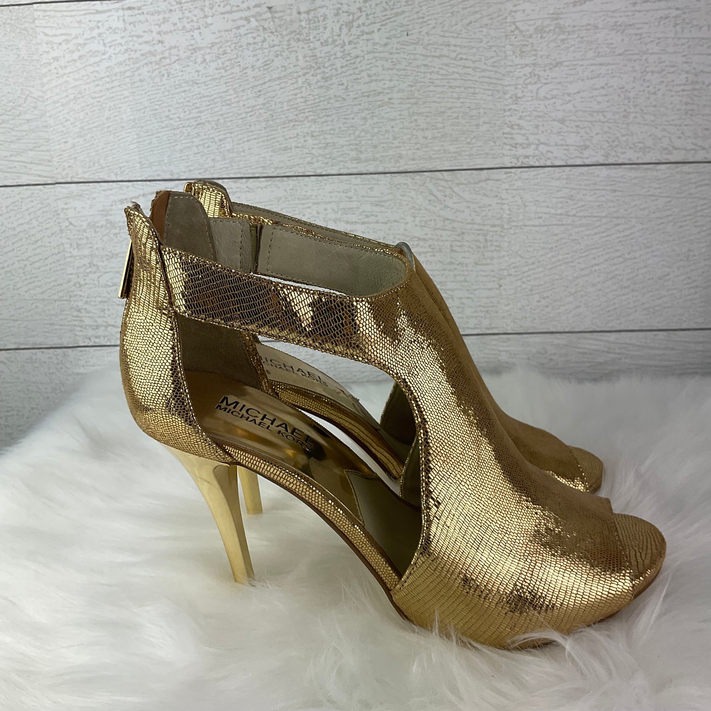 Shoes Heels Stiletto By Michael By Michael Kors In Gold, Size: 7.5