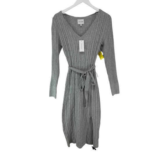 Dress Sweater By Pink Rose In Grey, Size: S