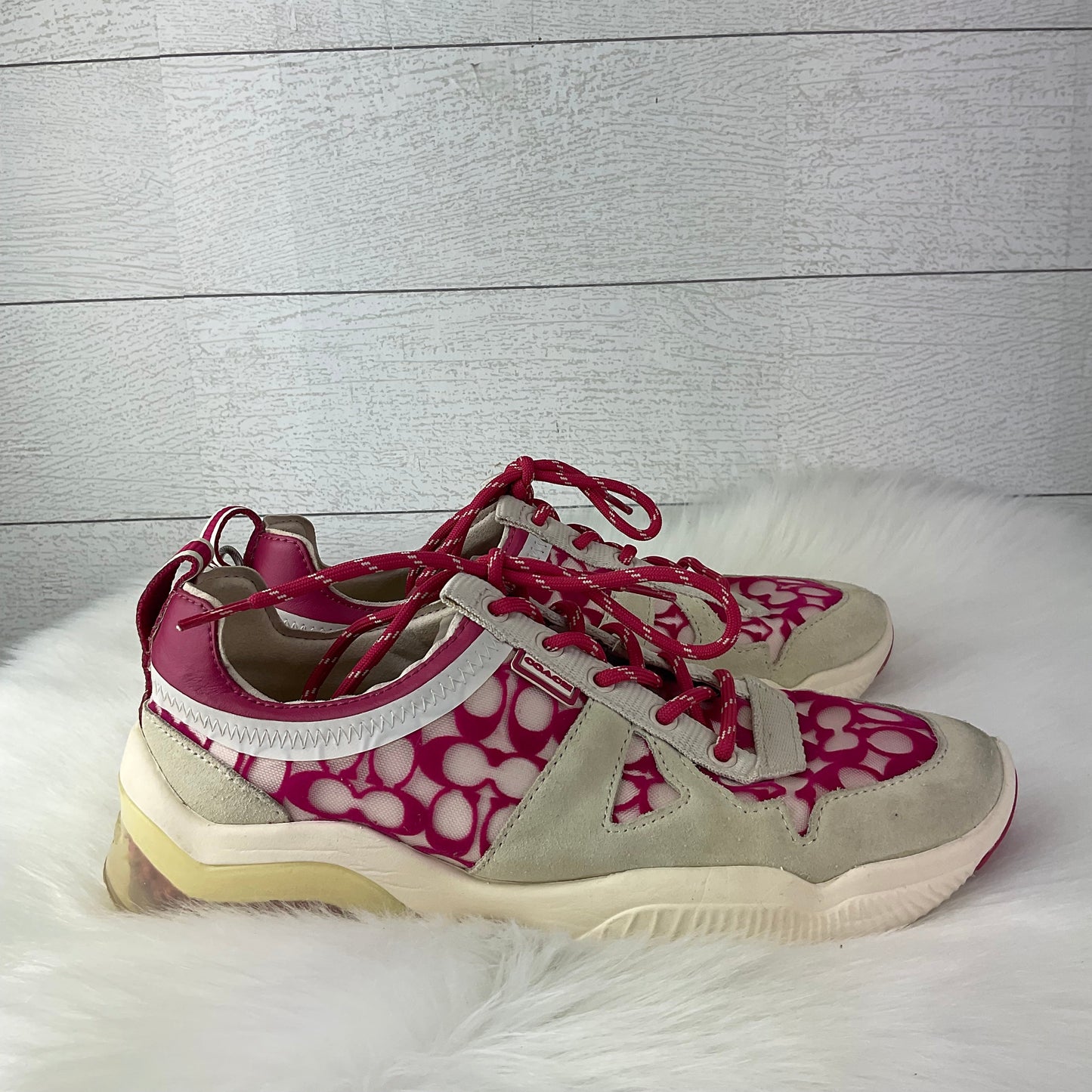 Shoes Designer By Coach In Pink, Size: 7.5