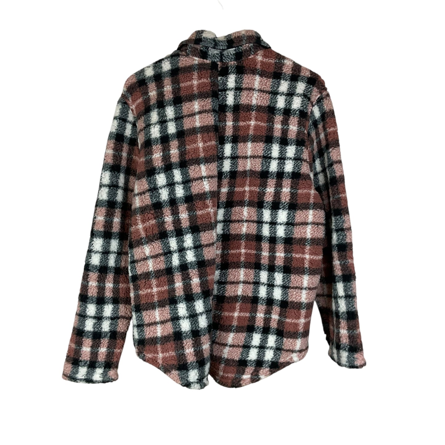 Jacket Fleece By Absolutely Famous In Plaid Pattern, Size: Xl