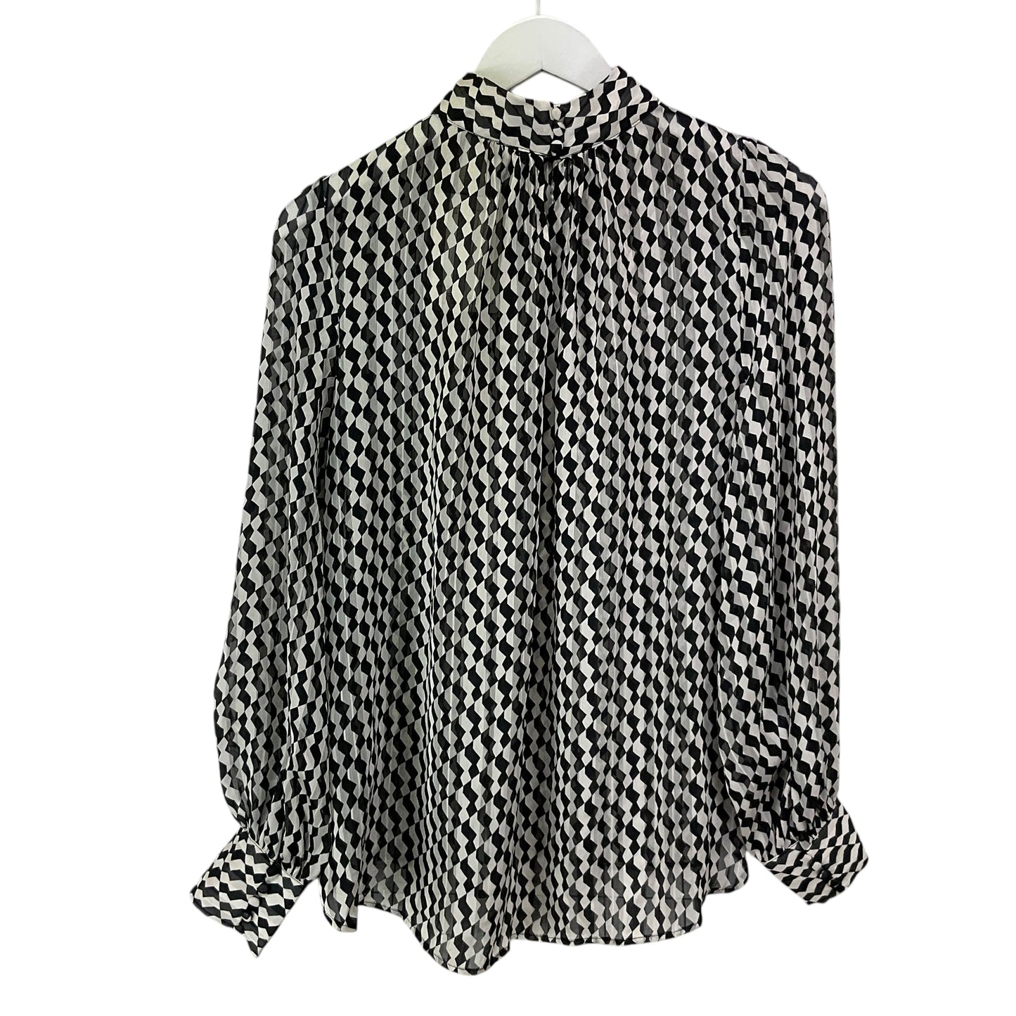 Top Long Sleeve By H&m In Black & White, Size: S