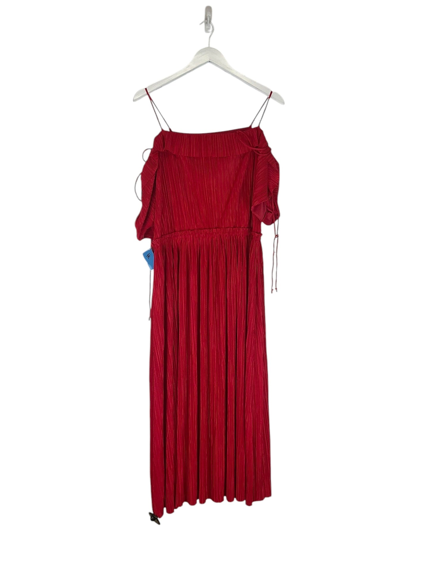 Dress Party Midi By Express In Red, Size: L