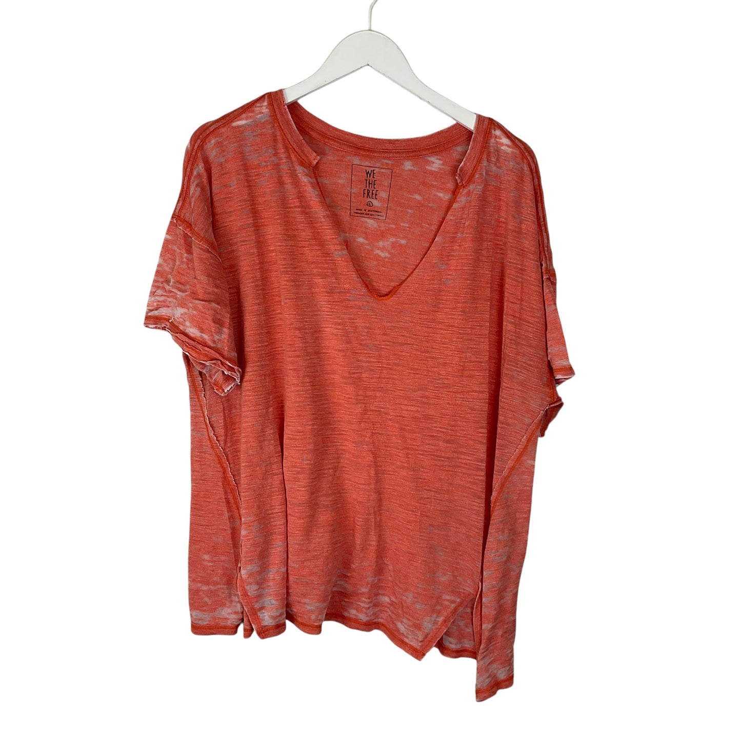 Top Short Sleeve By We The Free In Orange, Size: L