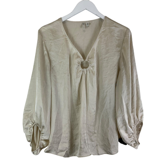 Top Long Sleeve By Cato In Cream, Size: Xl