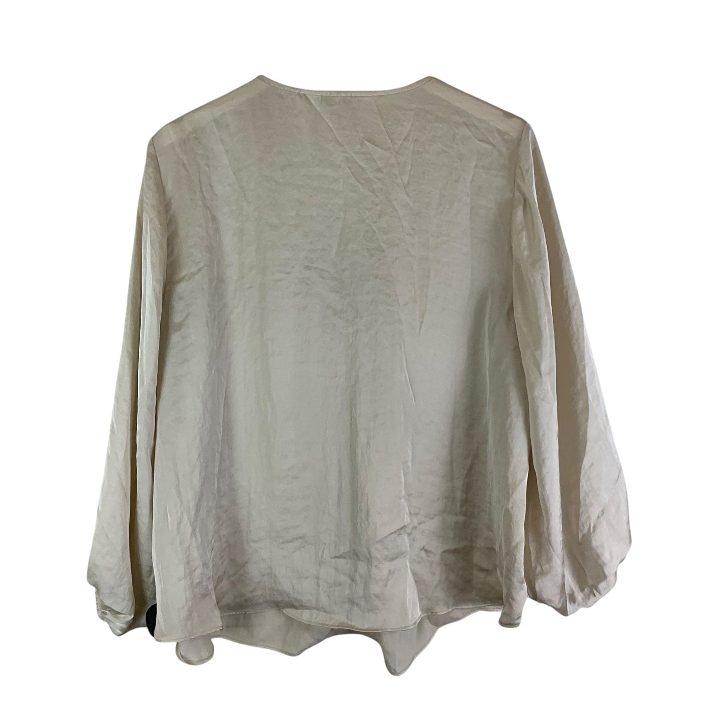 Top Long Sleeve By Cato In Cream, Size: Xl