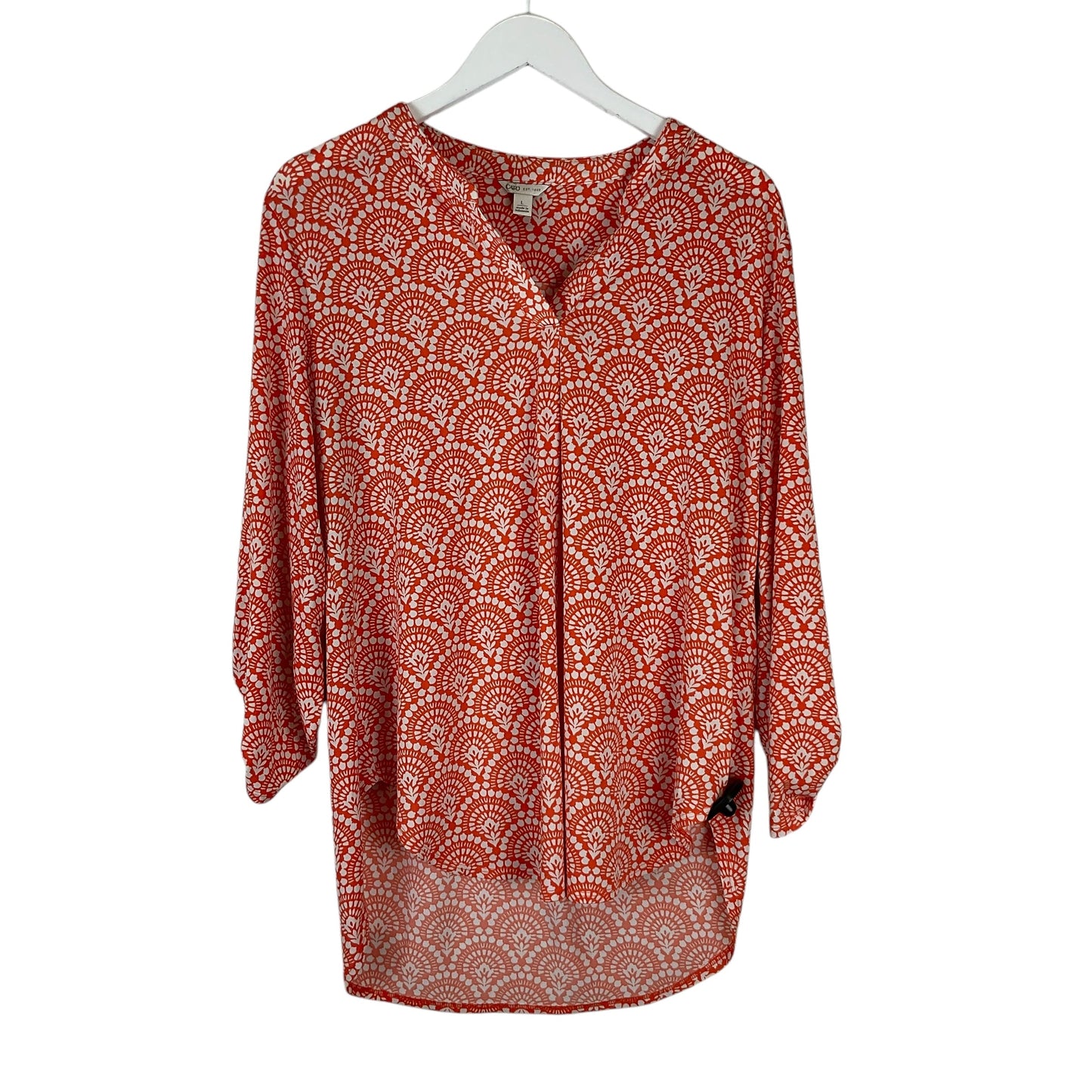 Top Long Sleeve By Cato In Orange, Size: L