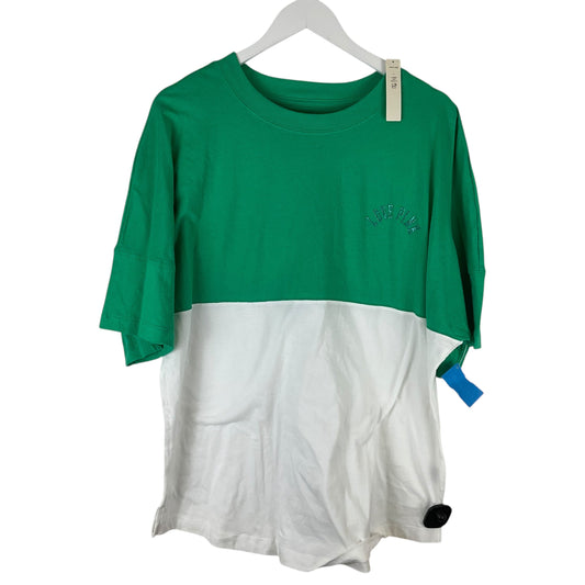 Top Short Sleeve By Pink In Green & White, Size: L