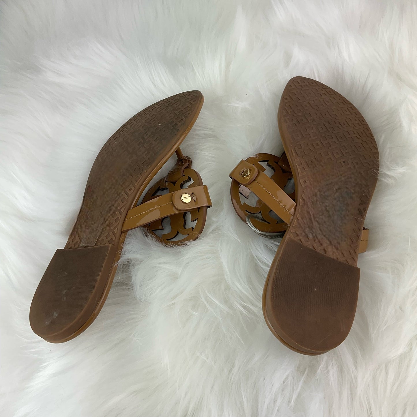 Brown Shoes Flats Tory Burch, Size 5