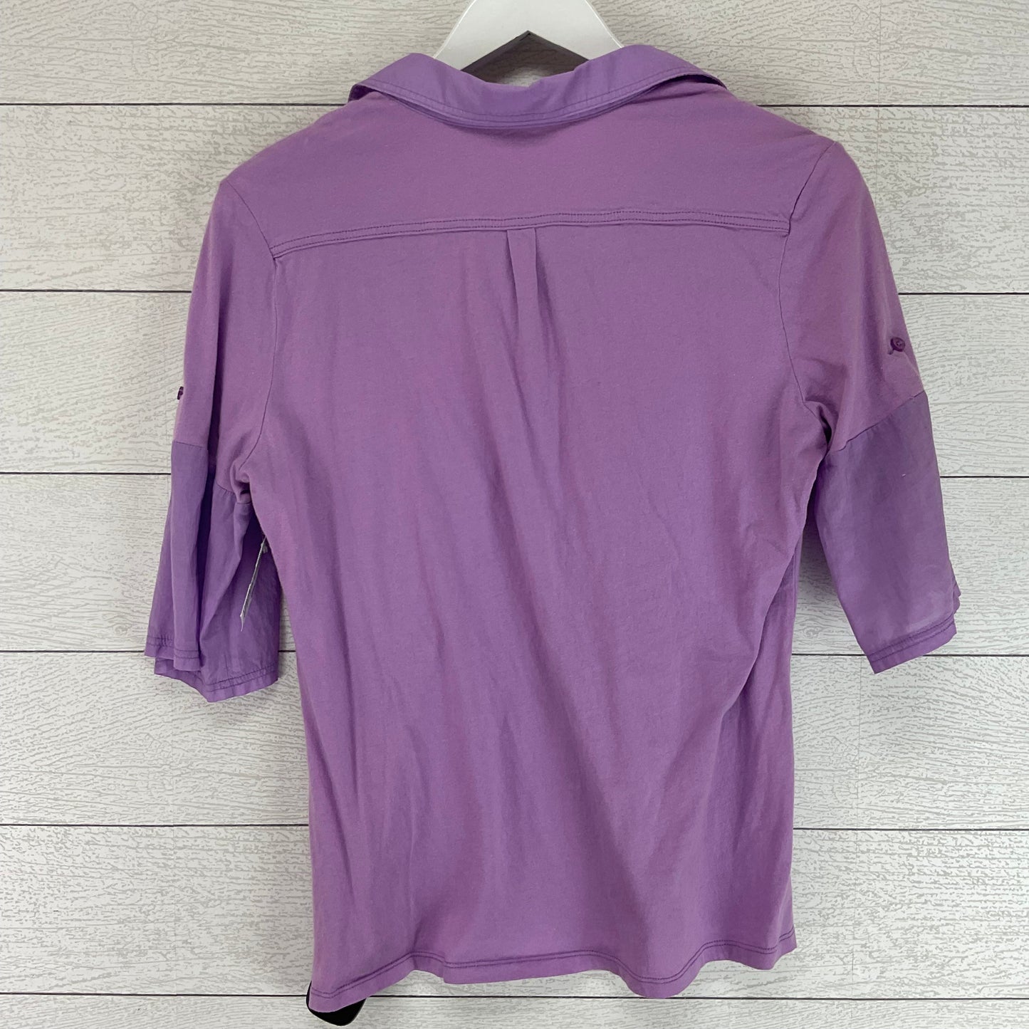 Top Short Sleeve By New York And Co In Purple, Size: L