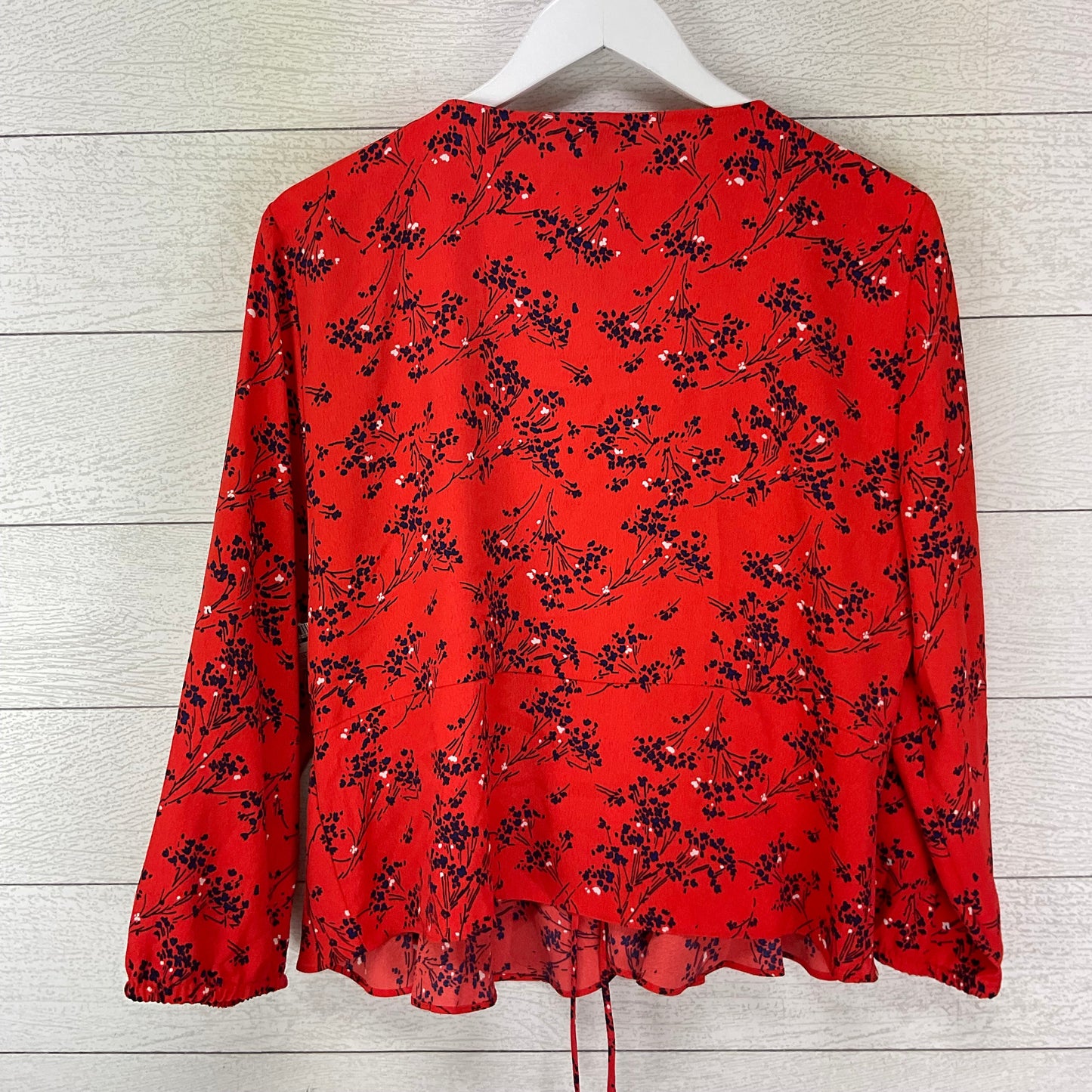 Top Long Sleeve By Topshop In Red, Size: 12