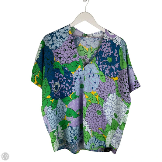 Top Short Sleeve By Jodifl In Blue & Purple, Size: S