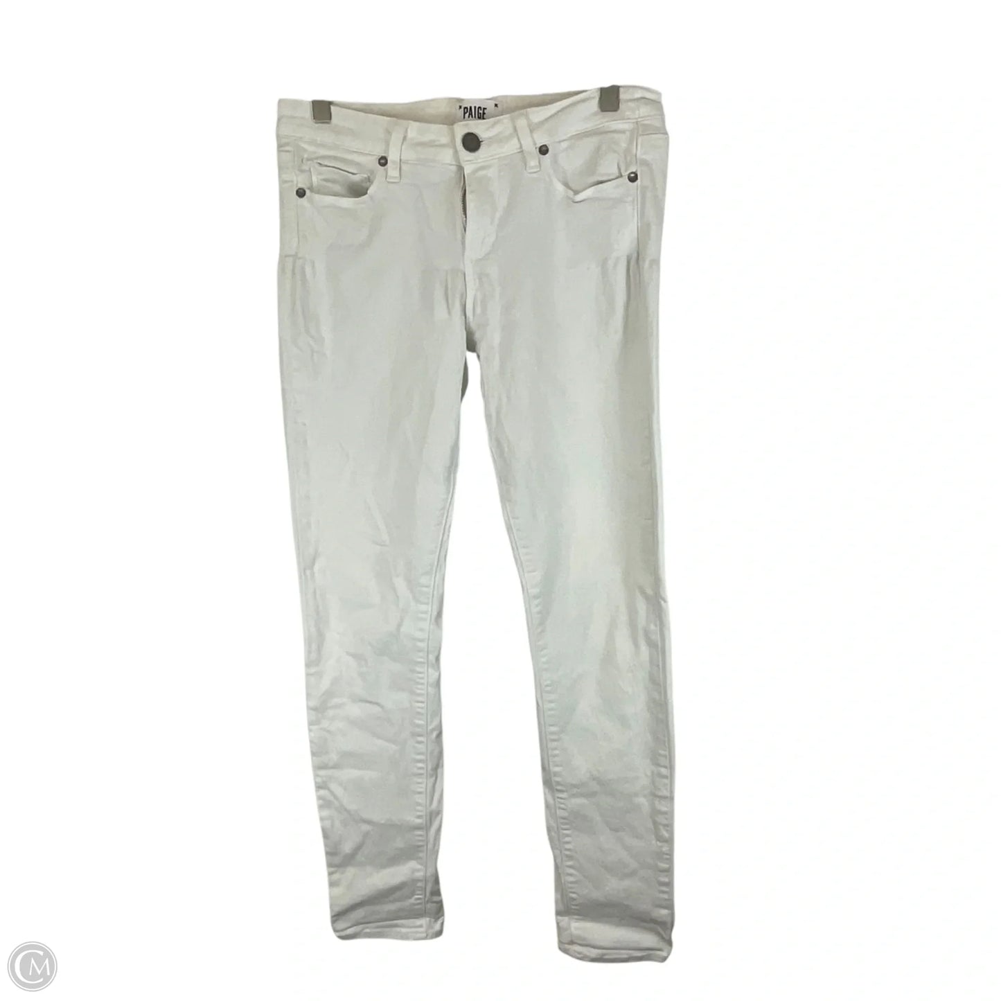 Jeans Skinny By Paige In White Denim, Size: 6