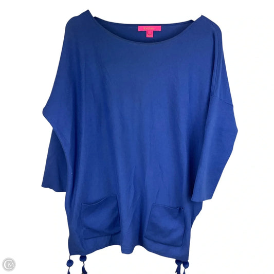 Top Long Sleeve Designer By Lilly Pulitzer In Blue, Size: L