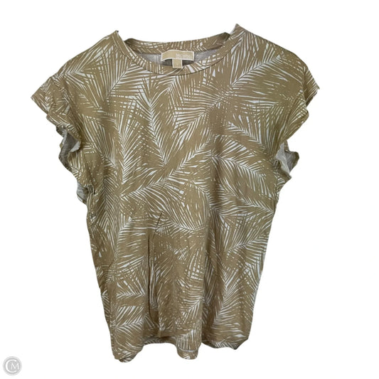 Top Short Sleeve Basic By Michael By Michael Kors In Tan, Size: M