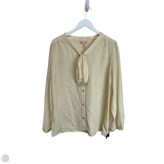 Top Long Sleeve Designer By Lilly Pulitzer In Yellow, Size: Xl