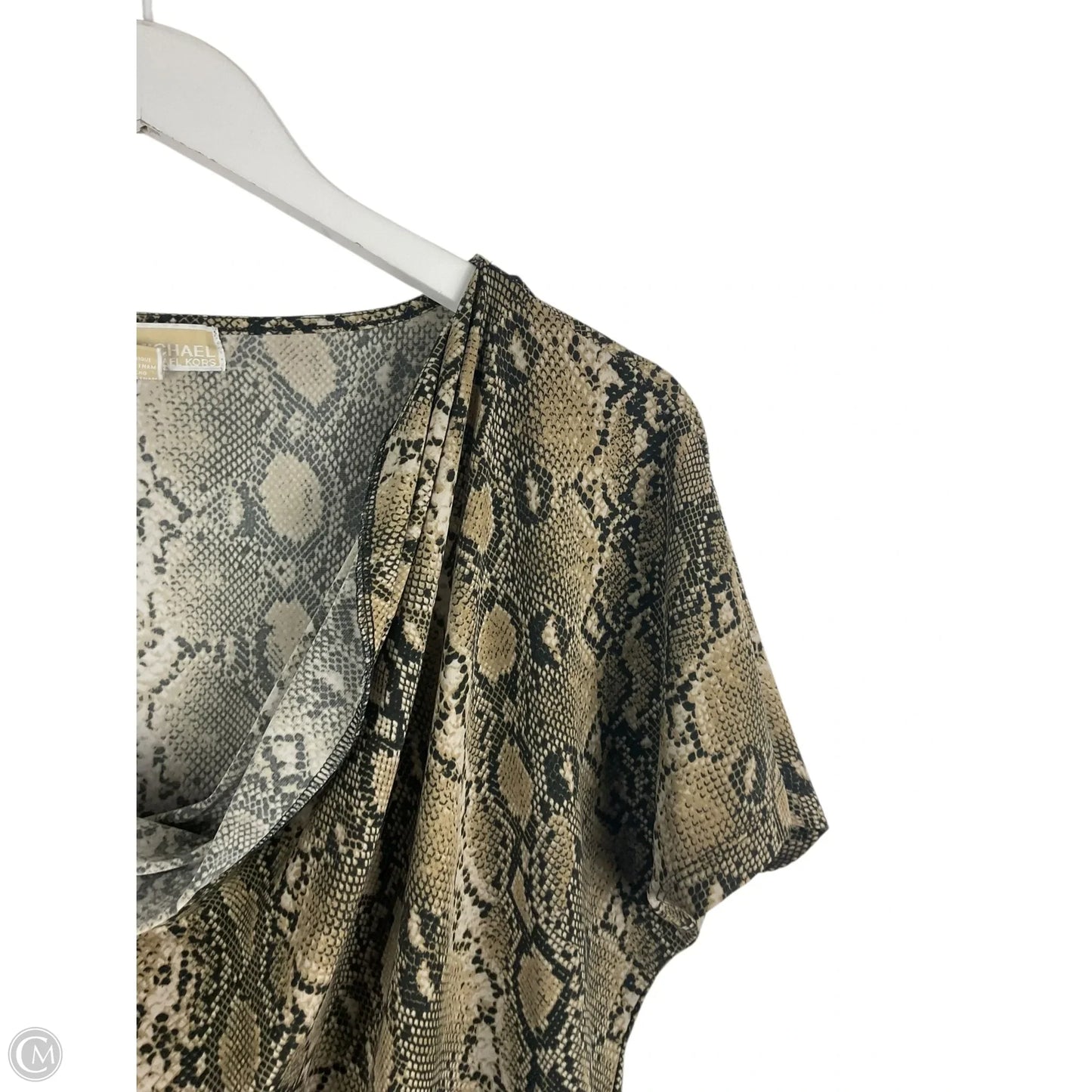 Top Short Sleeve By Michael By Michael Kors In Animal Print, Size: L