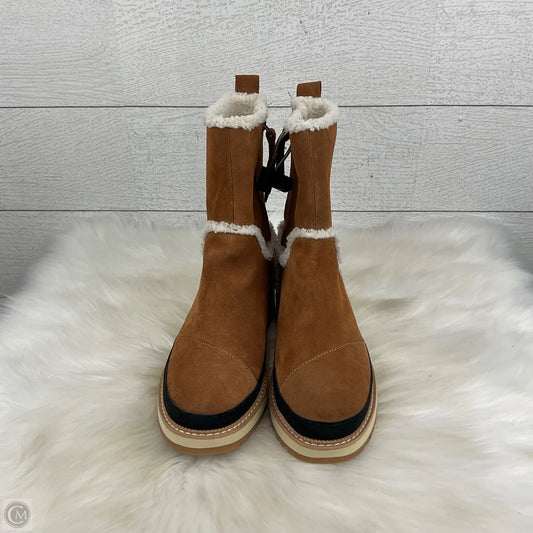 Boots Ankle Flats By Toms In Brown, Size: 5